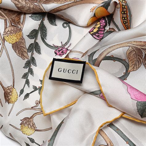 gucci flower scarf|authentic gucci silk scarf.